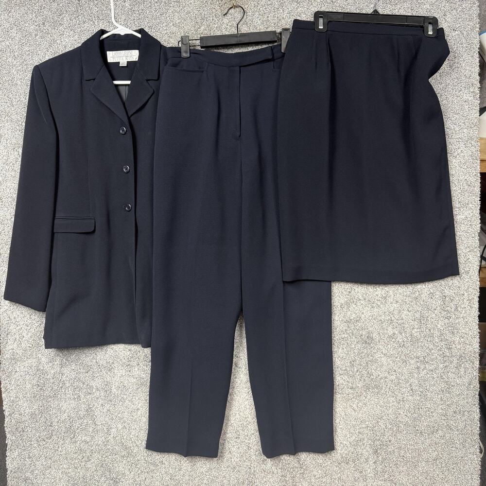 Vintage Y2K Larry Levine Suit Set 10P Careerwear Office Chic Minimalist Classic